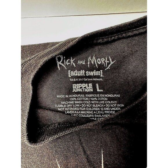 Rick and Morty Spiritual 3rd Eye T Shirt Large Black  Short Sleeves 2017 - Picture 2 of 2